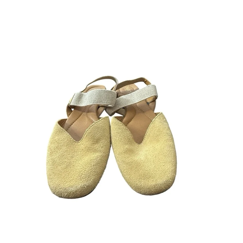 Born Coco Slingback Comfort Flat butter Leather Suede Closed Toe Shoe Size 9
